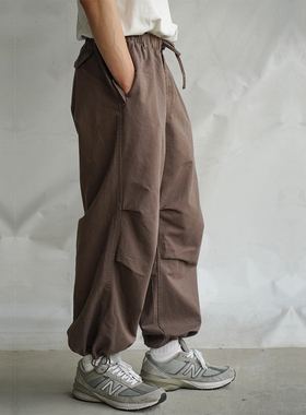 Indigohood宽松复古M51工装裤松紧可调节收脚休闲阔腿伞兵裤双色