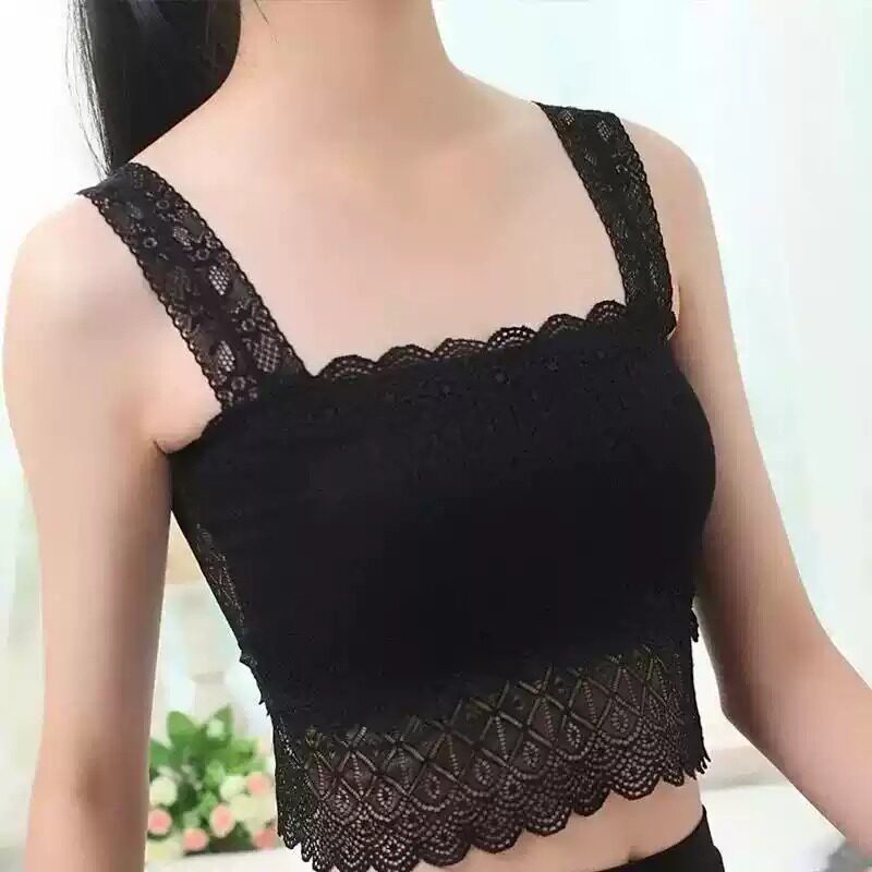 蕾丝防走光吊带抹胸薄款美背打底