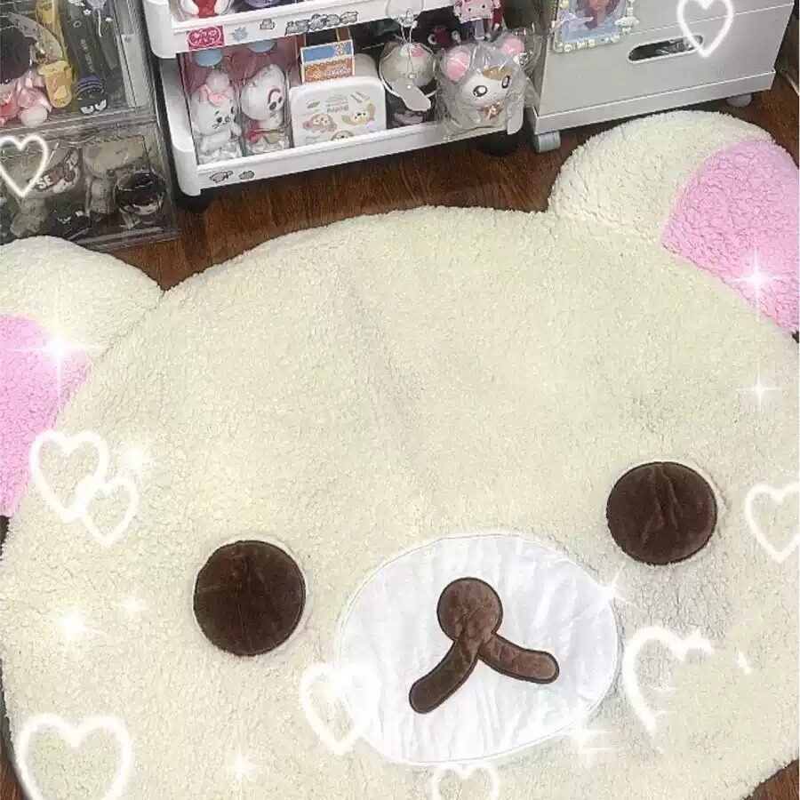 可爱卡通轻松熊地毯松弛地垫卧室