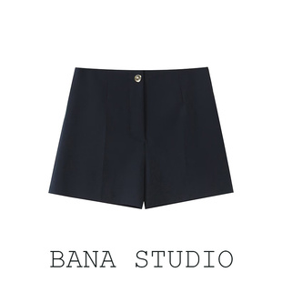 裤 BANA西班牙外贸出口修身 直筒阔腿西装 短裤 显瘦高腰a字包臀西装