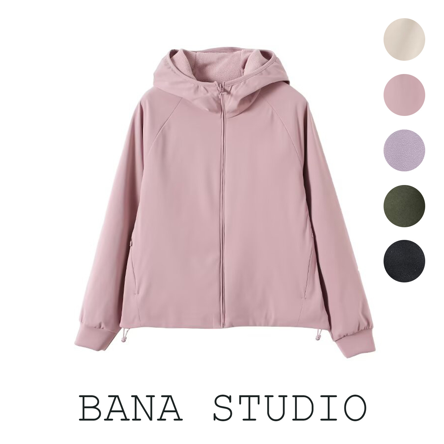 宽松连帽摇粒绒两面穿防风外套女