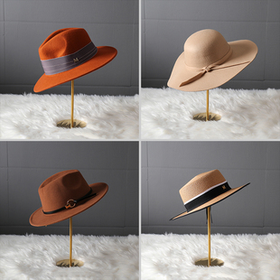 样板房衣帽间衣柜帽子帽架道具饰品展示女士礼帽全屋定制家居软装