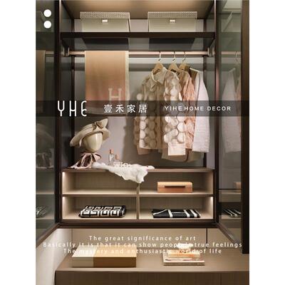 装饰品主题套装浅卡基调杏色粉色软公寓摆件衣帽间组合衣柜样板间