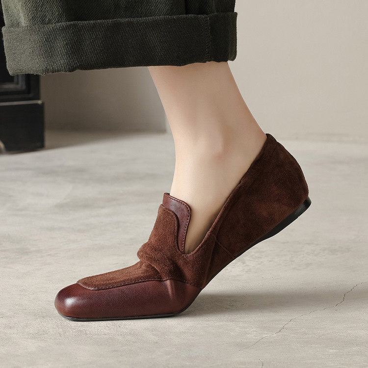 方头平底羊皮羊皮（除羊反绒/羊猄）2026年春季深口单鞋,女鞋,深口单鞋,淘宝优惠券,粉丝福利购,淘宝优惠卷