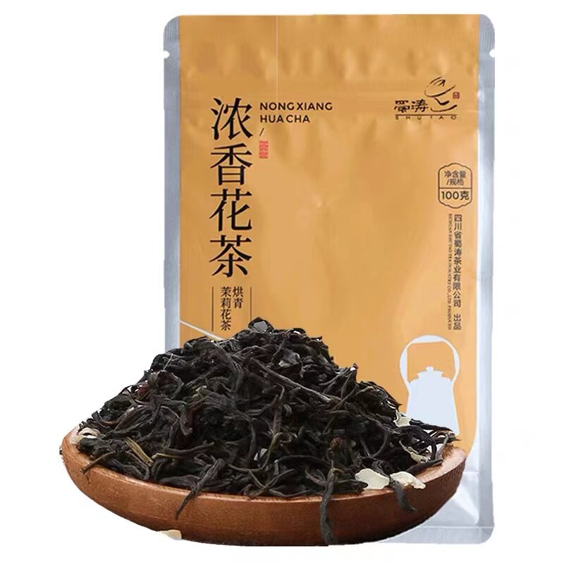 蜀涛浓香花茶100g烘青茉莉花茶四川浓香型新茶散装绿茶盖碗茶