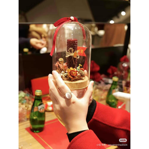 马年香薰蜡烛材料包玻璃罩