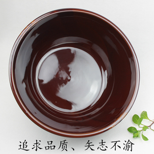 老式白色手工陶瓷和面盆家用加厚加深大盆发揉面粉盆洗菜盆粗陶盆