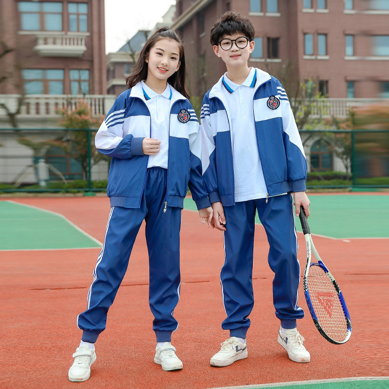 初中小学生校服春秋三四件套运动装五六七年级男女儿童班服短袖夏