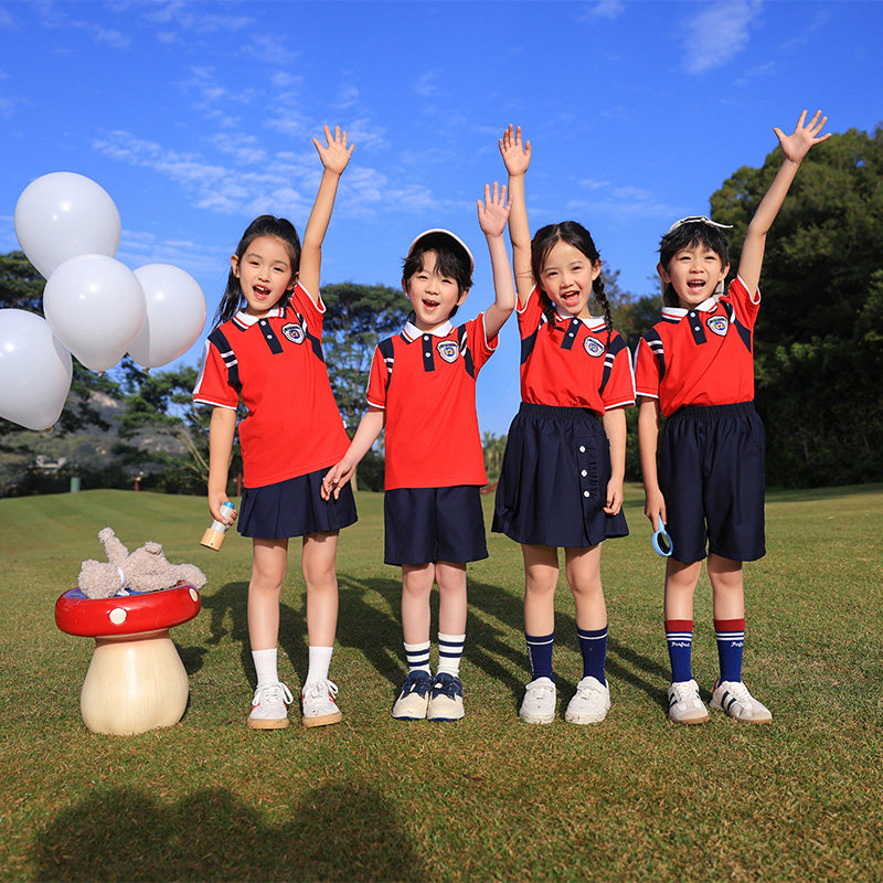 夏季幼儿园园服六一儿童演出服大班毕业套装小学生班服运动会方队