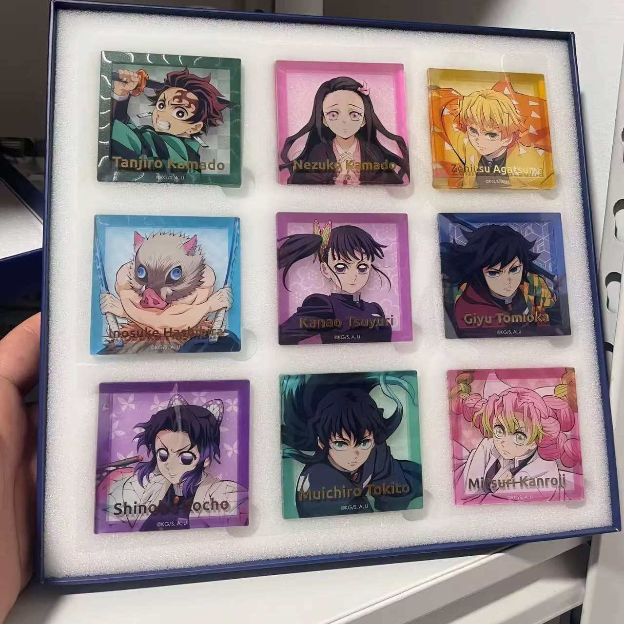 现货瑞幸鬼灭之刃联名冰箱贴