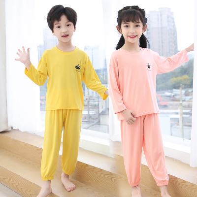 儿童莫代尔套装男童女童家居服