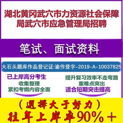2025年湖北黄冈武穴市力资源社会保障局武穴市应急管理局招聘考试公共基础职业能力测试笔试真题面试复习资料大石头题库