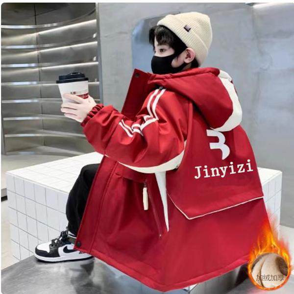 男童棉服2026新款秋冬季洋气儿童加绒外套时髦男孩派克服棉袄