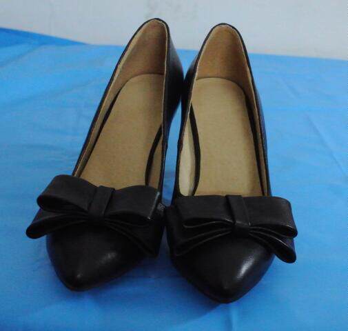 2016韩版小码鞋27 28 31 32 33蝴蝶结尖头中高跟单鞋女真皮女鞋