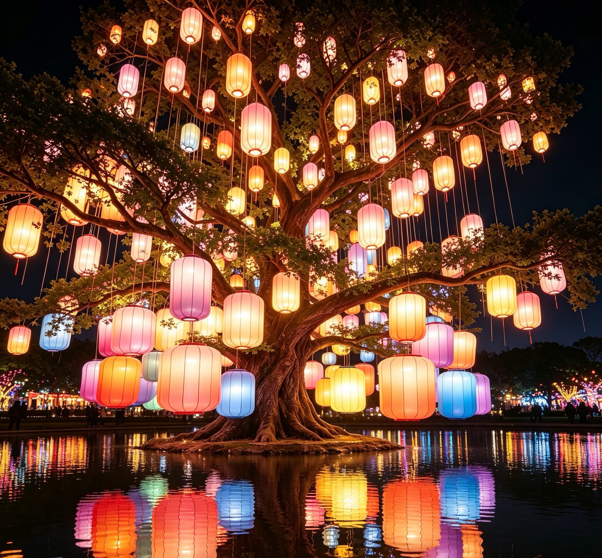 2027元旦春节中式防水渐变灯笼
