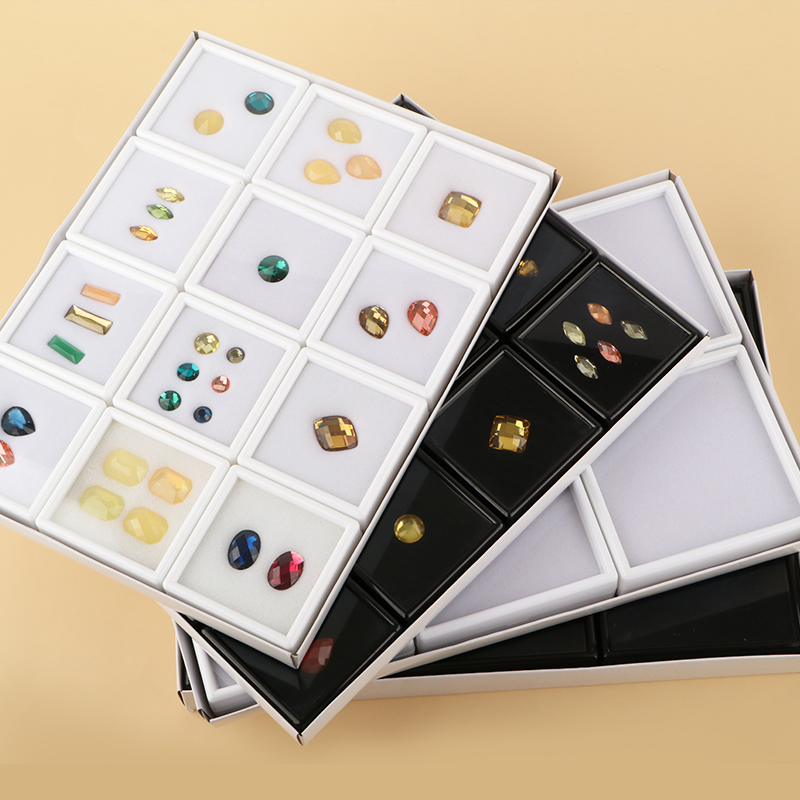 亚克力方盒珠宝展示盒玻璃盖透明