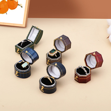 迷你戒指盒创意八角戒指盒精致复古珠宝店拍照道具古典戒指首饰盒