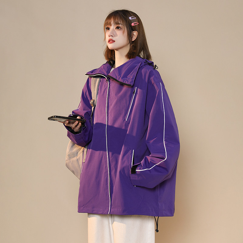 男装夹克2024春新品户外运动连帽百搭冲锋衣潮牌226-3-JK689-P85,男装夹克,星座226-3