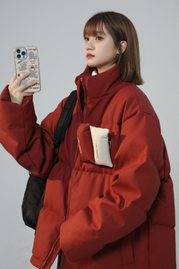 2023新款PU皮90绒防风服宽松羽绒服外套226-3-MY116-P248限328图片