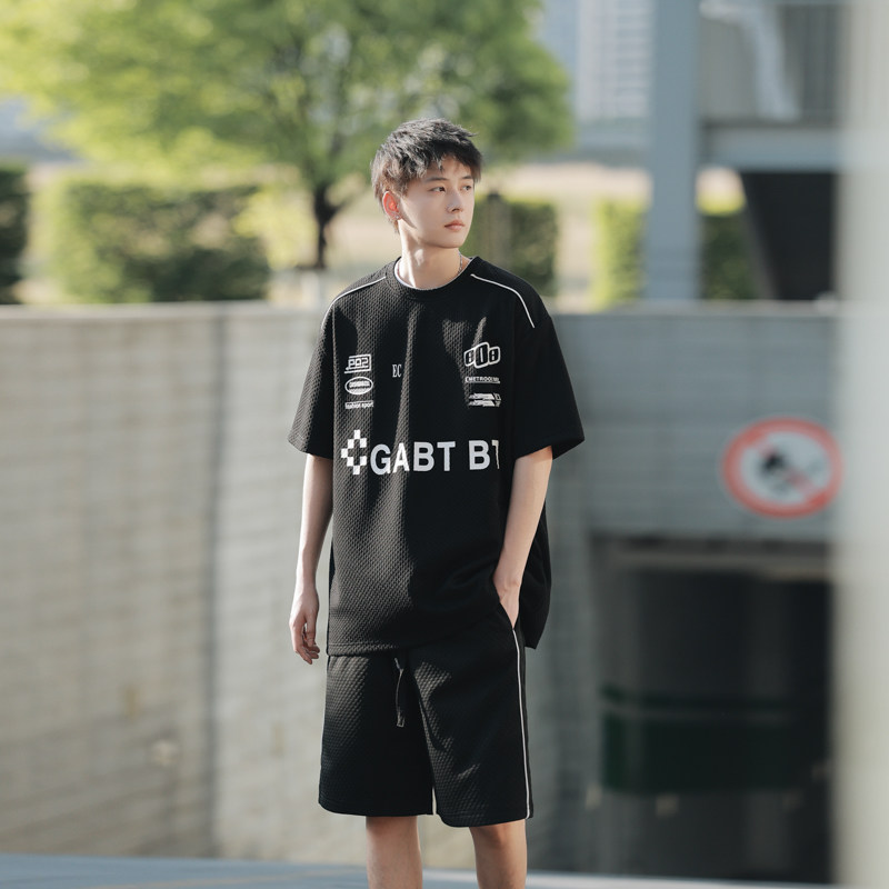 已注册版权运动套装男夏装篮球服宽松大码短袖t恤226-3-6859-P80,男装休闲套装,星座226-3