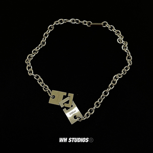 A353-X025-P18 日韩情侣饰品简约嘻哈双层字母牌项链男女流行饰品图片