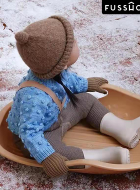 韩国Nerit 滑雪板滑草拖板儿童雪橇加厚耐磨设计师款正品进口