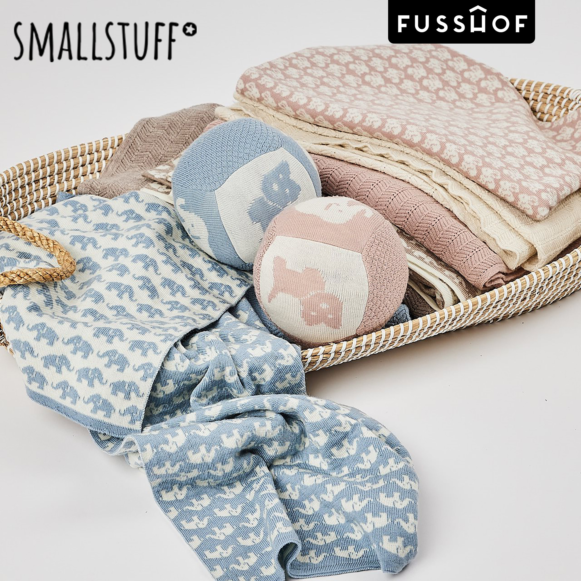 丹麦Small Stuff 婴童盖毯美利奴羊毛保暖毛毯柔软亲肤动物图案