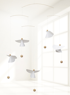 丹麦Flensted Mobiles 守护天使幸运挂饰平衡空中创意吊饰北欧
