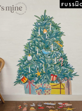 丹麦Thatsmine 圣诞树毛毡装饰DIY可悬挂圣诞老人可移动墙面贴纸