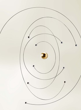 丹麦Flensted Mobiles 宇宙原子空中挂饰动态平衡雕塑创意吊饰