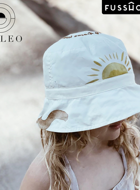 丹麦LeoLeo 渔夫帽水彩卡通棉质头巾口水巾 儿童夏季遮阳防晒帽子