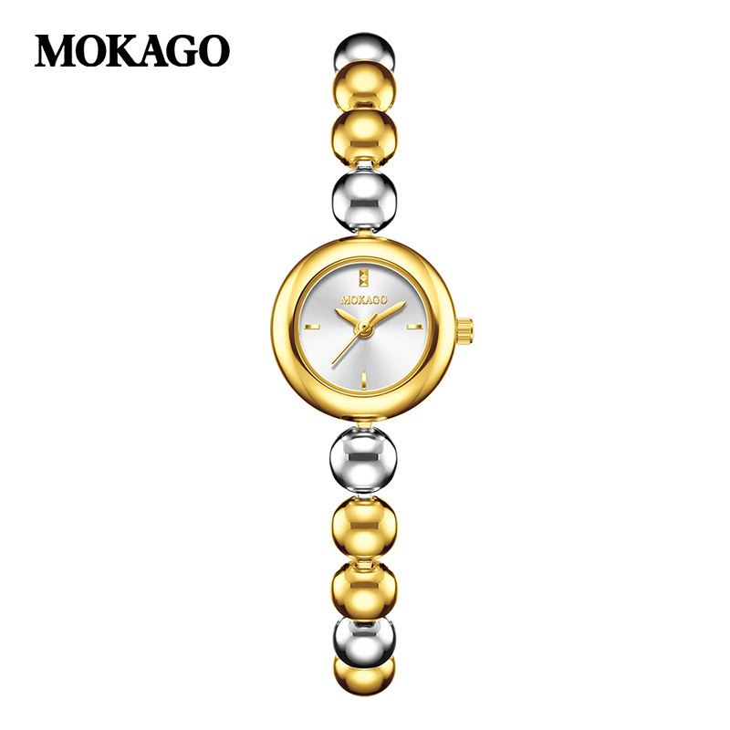 mokago品牌圆珠链表复古小圆盘简