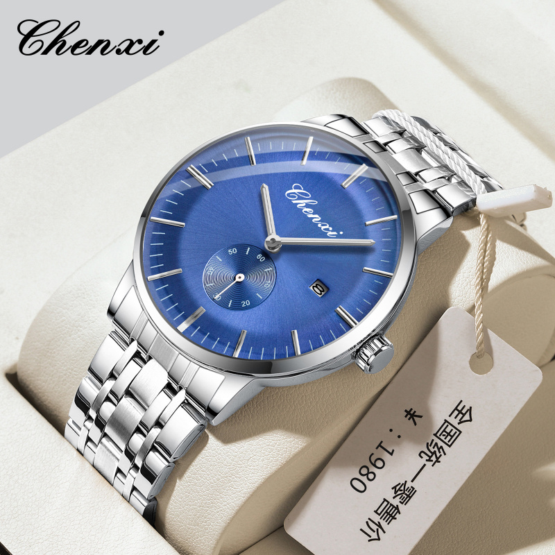 晨曦时尚情侣手表简约防水钢带潮