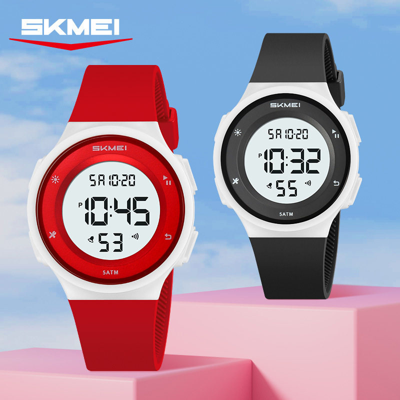 时刻美学生党手表学院风夜光防水简约男女款学生儿童电子表多功能