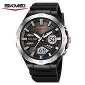 时刻美电子表男多功能防水夜光运动男士 手表双显腕表户外学生男款