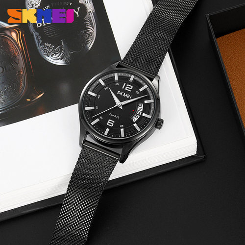 时刻美防水夜光男士手表带日历潮