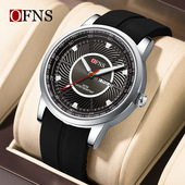 OFNS品牌男士 腕表潮 手表休闲防水双日历商务学生男表夜光简约时尚