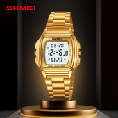 SKMEI时刻美时尚 休闲运动小方块电子表多功能计时男士 手表