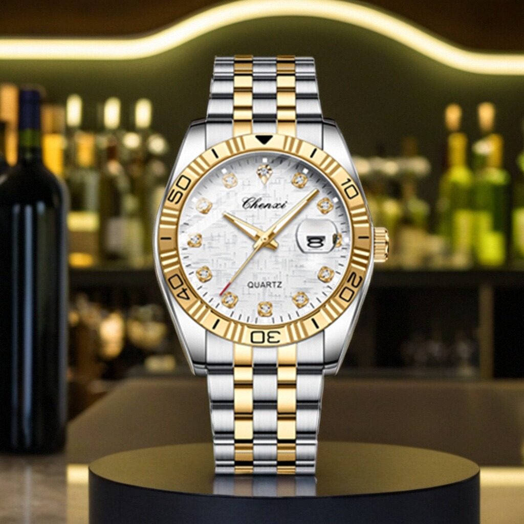 十大名品牌高档男士手表女士防水夜光轻奢镶钻钢带腕表学生男女表