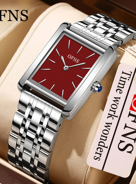 Ofns外贸气质女士时装表轻奢罗马方形石英表30M防水两针新款腕表