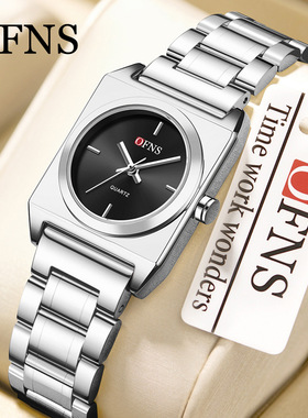 OFNS女士手表方形优雅复古考试女款个性防水石英学生腕表简约品牌