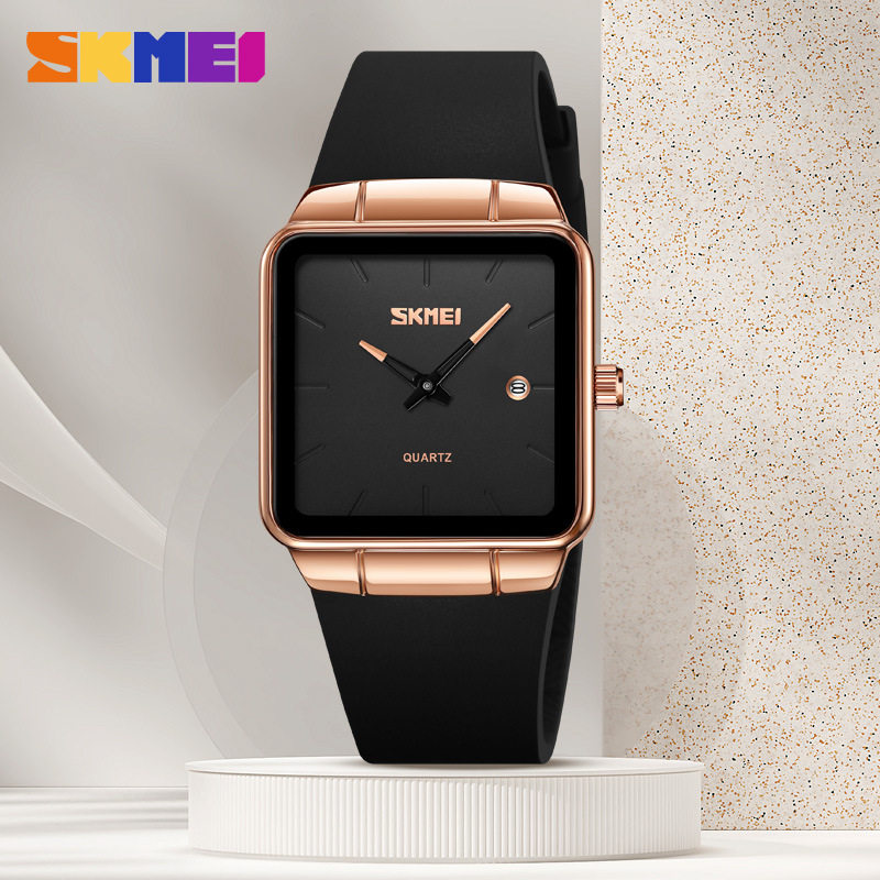 时刻美时尚简约日历方形男女手表