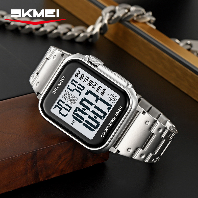 SKMEI时刻美男士时尚钢带手表闹