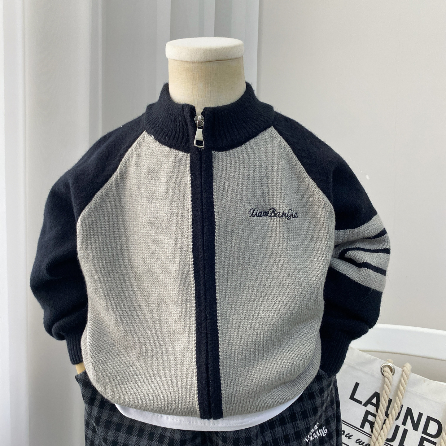 男童毛衣开衫外套2025新款秋季儿童针织衫洋气中童小童男孩休闲潮