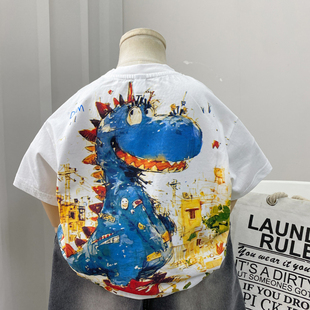 男童短袖t恤2026新款儿童装上衣男孩夏装个性潮流痞帅风时尚韩版