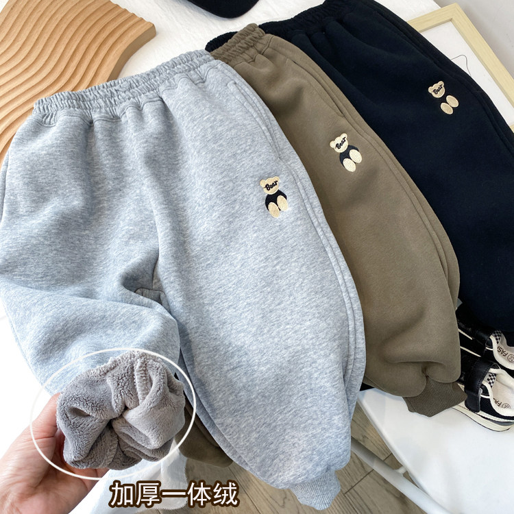 男童加绒裤子2025新款冬季一体绒加厚儿童卫裤秋冬款小童外穿灰色,童装/婴儿装/亲子装,裤子,淘宝优惠券,粉丝福利购,淘宝优惠卷
