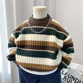 男童毛衣秋冬2026新款 5圆领6男孩7中童8洋气3岁4 儿童打底上衣韩版