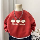 中童小童123456岁 宝宝圆领打底衫 儿童卫衣男童春秋装 上衣2026新款