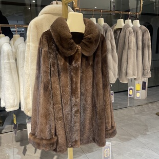 【JH嘉赫】“在逃公主”水貂女中古咖南瓜挽袖紫标天鹅绒抽刀