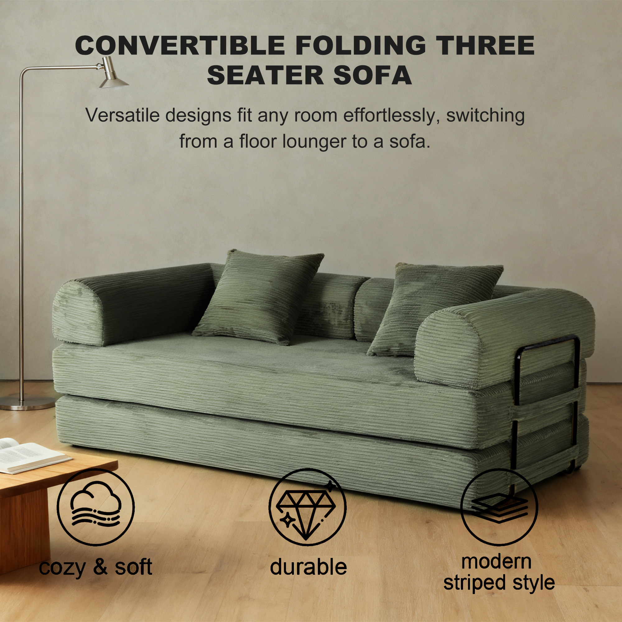 可折叠多人沙发懒人沙发办公室